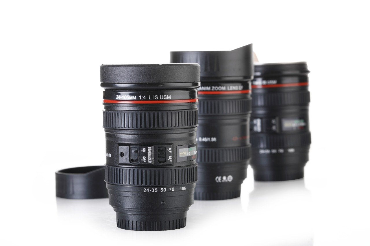 0720 Camera Lens Shaped Coffee Mug Flask With Lid 0720 Camera Lens Shaped Coffee Mug Flask With Lid